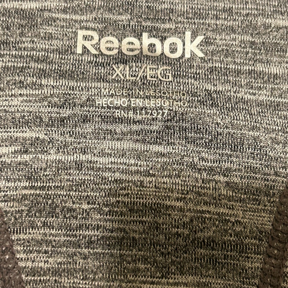 Reebok Black and Gray Pullover Long Sleeve Shirt Size XL - Picture 2 of 3
